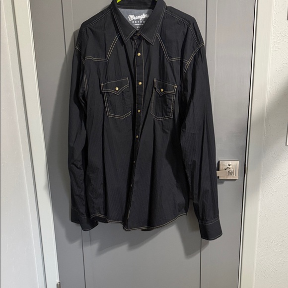 Wrangler Other - Wrangler Black Western Snap Shirt